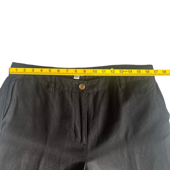 J.Jill Women's Linen Blend Wide Leg Trouser Pants Black Size 12 - Picture 7 of 9